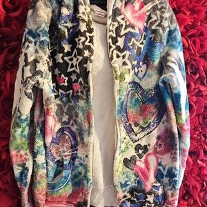 Circo Colorful Cozy Kids Jacket with Heart and Star Patterns Size XL
